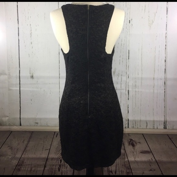 Lush NWOT Black/Gold Lace Fully Lined Dress - Picture 5 of 5